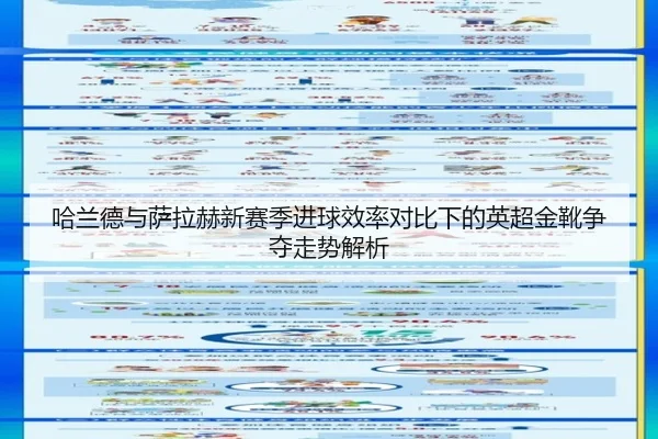 哈兰德与萨拉赫新赛季进球效率对比下的英超金靴争夺走势解析